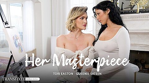 Queenie Sateen And Tori Easton In Her Masterpiece